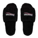 Balenciaga Furry Slides Black